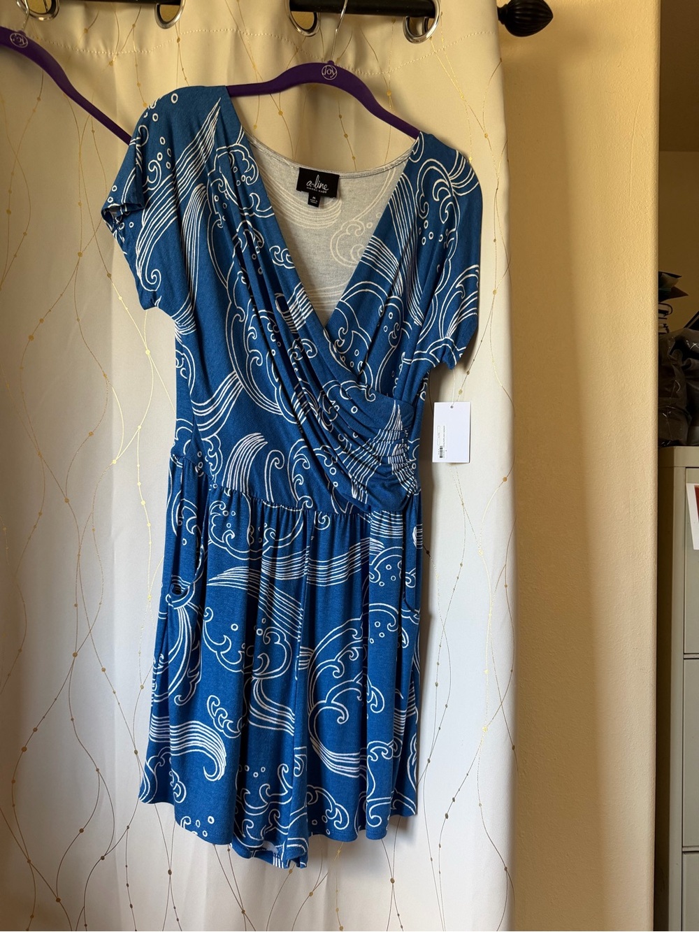 A-Line Hawaii Wave Print Romper